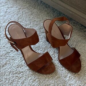 Stuart Weitzman Tan Suede Sandals